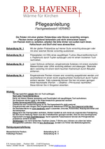 Pflegeanleitung Kirchenbankpolster Stoff Verano